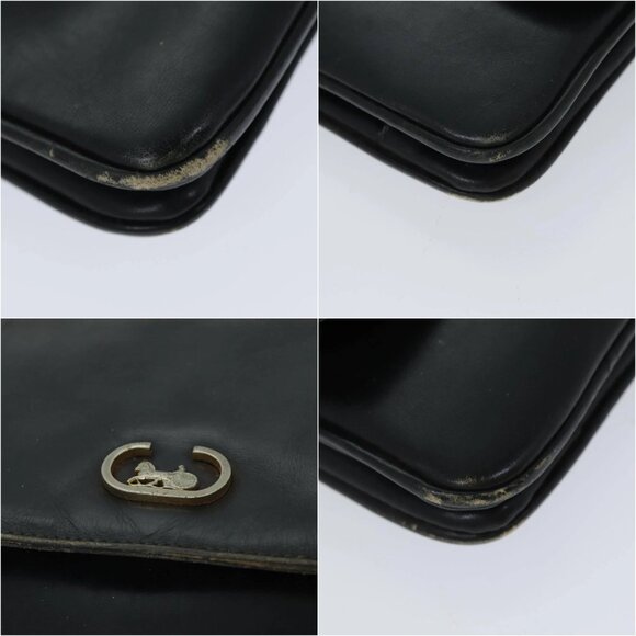 CELINE Shoulder Bag Leather Black Auth 78890 - Picture 15 of 15